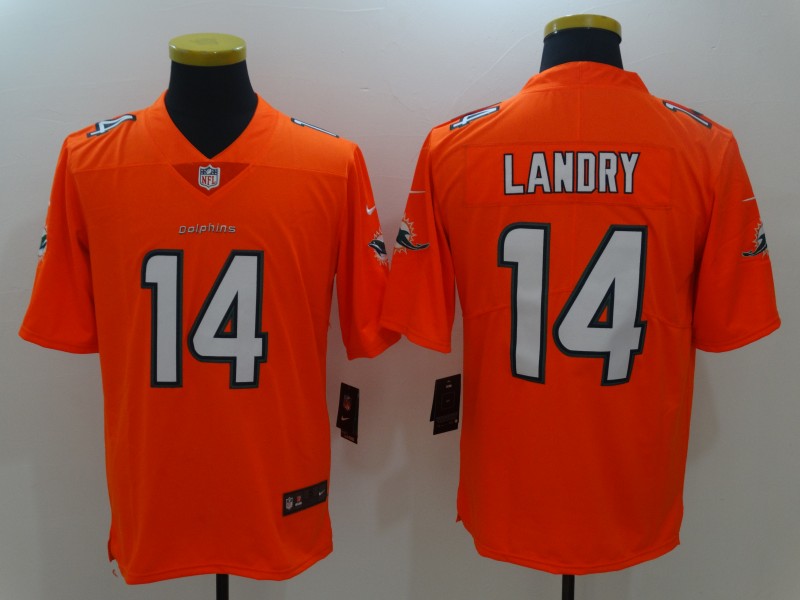Men's Miami Dolphins Jarvis Landry #14 Orange Jersey